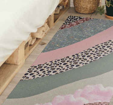 Layered colour waves bedroom carpet - TenStickers