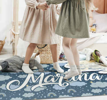 rôzne vinylové koberce pre deti modré oblaky s názvom - Tenstickers