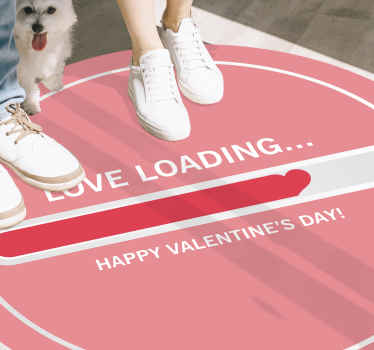 Loading love custom red rug - TenStickers