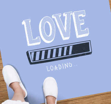 Loading text love custom rug - TenStickers