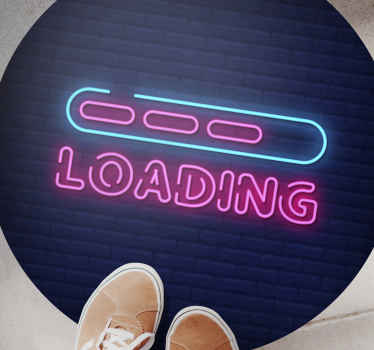 Loading neon lights custom rug - TenStickers