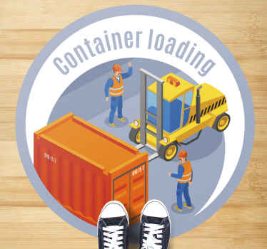 Loading container custom rug - TenStickers