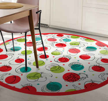 Alfombra vinílica cocina motivo simple de fruta - TenVinilo