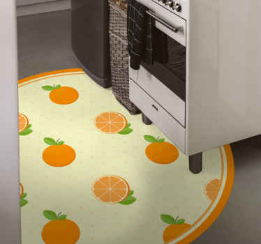 Citrus fruit illustration kitchen vinyl carpet - TenStickers