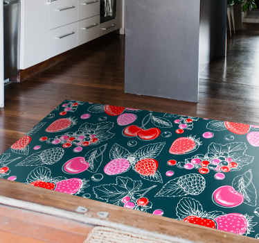 Fruit array illustration kitchen vinyl rug - TenStickers
