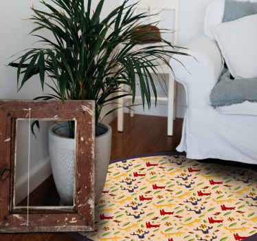 rôzne vinylové koberce pre deti farebné lesné zvieratá - Tenstickers