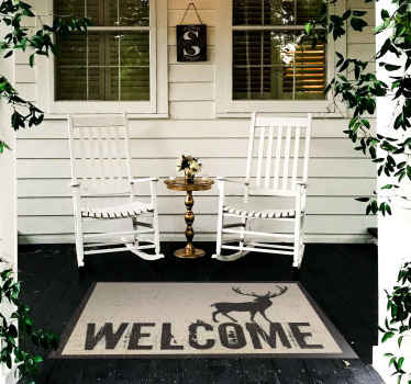 Entrance Welcome Stag vinyl rug - TenStickers