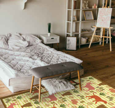 πράσινο χαλί μοτίβο βερνικιού ελάφι - TenStickers