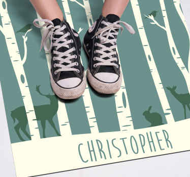 Vinil podovi s imenima tema šumskih prijatelja - TenStickers