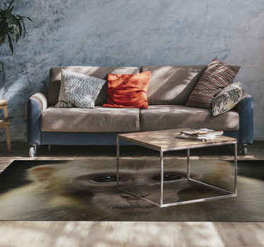 Alfombra vinílica animales cara de mono bebé - TenVinilo