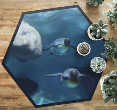 úszó pingvinek állati szőnyeg - TenStickers