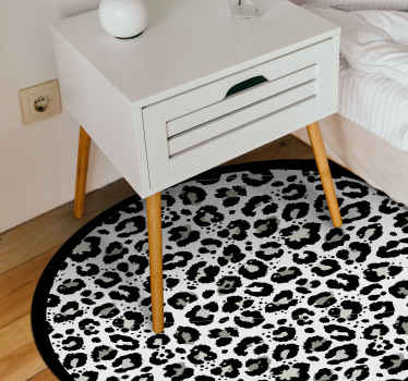 černý leopardí vinylový koberec se zvířecím potiskem - TenStickers