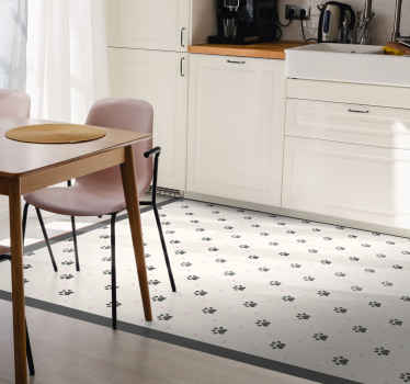 μαύρο πόδι εκτυπώνει χαλί βινυλίου εκτύπωσης ζώων - TenStickers