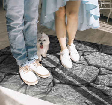 Alfombra vinílica textura piedra Textura de piedra irregular - TenVinilo