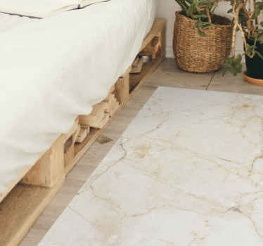 White classic marble effect stone vinyl rug - TenStickers