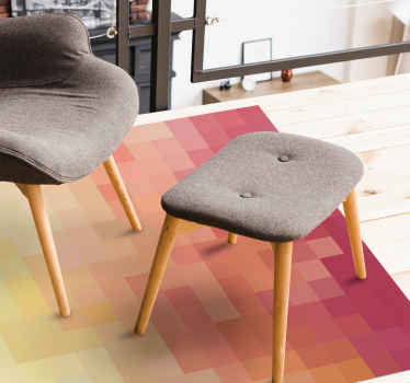 Vinil podovi geometrijski crveni blok gradijent uzorak - TenStickers