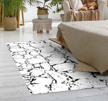 Tapis vinyle marbre style gris craquelé - TenStickers