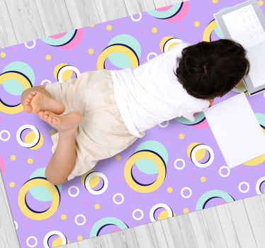 rôzne vinylové koberce pre deti živé kruhové prvky - Tenstickers