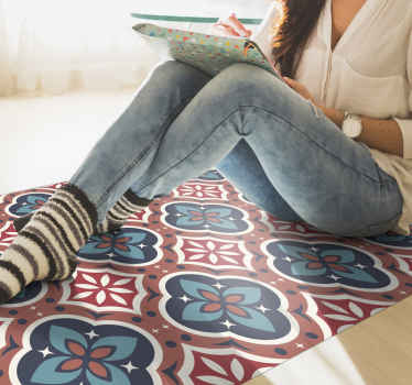 Red Vinyl floor mat tile carpet - TenStickers