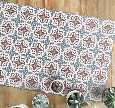 Vinyl Teppich Mosaik botanisch inspiriertes element - TenStickers