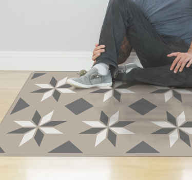 Star patterns beige vinyl carpet - TenStickers