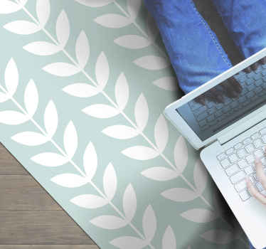 Bladgrønt mønster natur vinyl tæppe - TenStickers