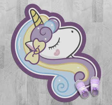 Ljubek samorogov obraz Otroške vinilna preproga - TenStickers