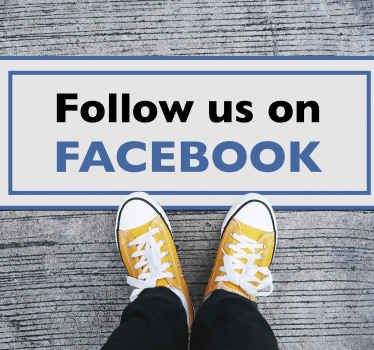 Follow us on Facebook custom vinyl rug - TenStickers