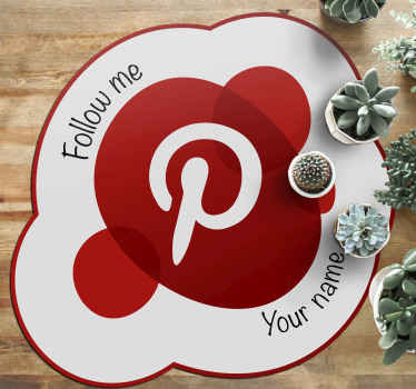 Follow me on Pinterest custom rug - TenStickers