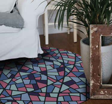 Vinyl Teppich Mosaik bunte geometrische anordnung - TenStickers