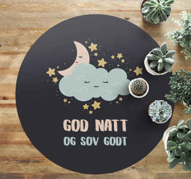 God natt og sove godt sitat tilpasset vinyl teppe - Tenstickers