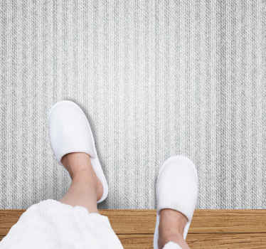 Tapis vinyle salle de bain motif lignes grises - TenStickers