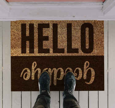 Dobrodošlica mat zdravo zbogom vhodne ploščice - TenStickers