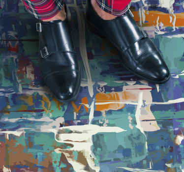 Vinyl Teppich Imitation bunte abstrakte spritzer - TenStickers