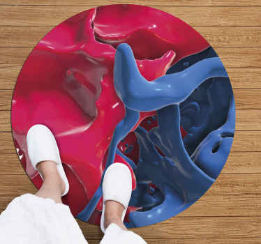 Abstrakti värivirta tekstuuri vinyylimatto - Tenstickers