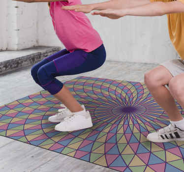 Colorful triangle swirls vinilne preproge z vzorci - TenStickers