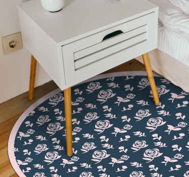 Floral vinyl carpet with rosy floral design - TenStickers