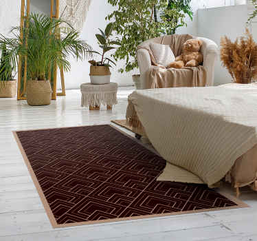 Alfombra vinílica dormitorio composición negra - TenVinilo