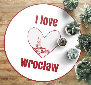 Jeg elsker wrocław tilpasset vinylmatte - Tenstickers