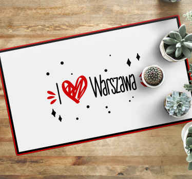 Miluji warszawský vlastní vinylový koberec - TenStickers