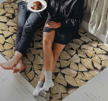 Vinil podovi efekt drva uzorak kriške - TenStickers