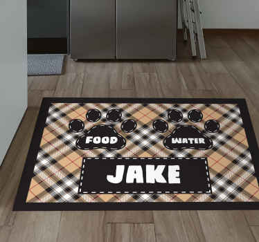 Food and Water Paw animal vinyl rug - TenStickers