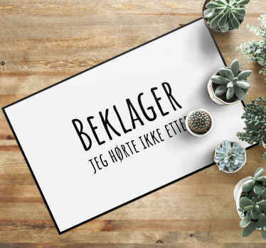 Morsom ikke lytter tekst tilpasset vinyl teppe - Tenstickers