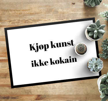 Kjøpe kunst ikke kokain tekst vinyl teppe - Tenstickers