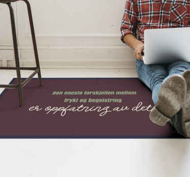 Kontor glede tekst tilpasset vinyl teppe - Tenstickers