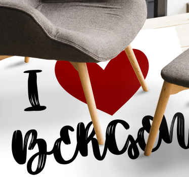 Bergen şehir nordic vinil halısını seviyorum - TenStickers