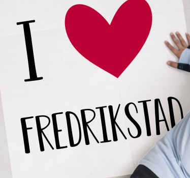 Jeg elsker fredrikstad nordisk vinyl teppe - Tenstickers