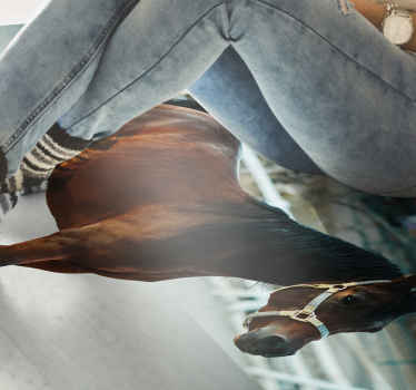 Animal brown horse vinyl rug - TenStickers