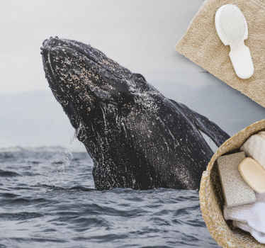 Majestætisk hvalspring natur vinyl tæppe - TenStickers