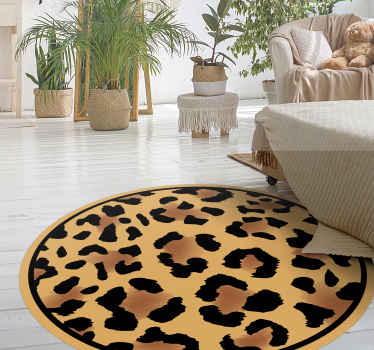 Wild Leopard Pattern animal print vinyl rug - TenStickers